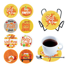 Load image into Gallery viewer, 8PCS Acrylic Round Diamond Painting Art Coaster Kit Diamond Painting DIY Coaster