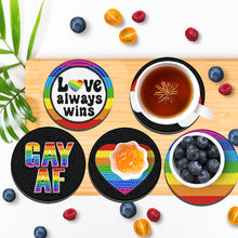 Load image into Gallery viewer, 8PCS Acrylic Round Diamond Painting Art Coaster Kit Diamond Painting DIY Coaster