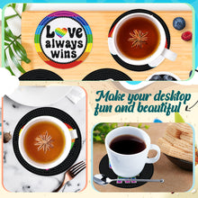 Load image into Gallery viewer, 8PCS Acrylic Round Diamond Painting Art Coaster Kit Diamond Painting DIY Coaster