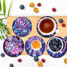 Load image into Gallery viewer, 8PCS Acrylic Round Diamond Painting Art Coaster Kit Diamond Painting DIY Coaster