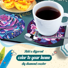 Load image into Gallery viewer, 8PCS Acrylic Round Diamond Painting Art Coaster Kit Diamond Painting DIY Coaster