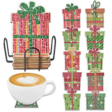 Load image into Gallery viewer, 10PCS Diamond Painting Art Coaster Kit Santa Christmas Christmas Gifts Cardinals