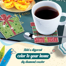 Load image into Gallery viewer, 10PCS Diamond Painting Art Coaster Kit Santa Christmas Christmas Gifts Cardinals