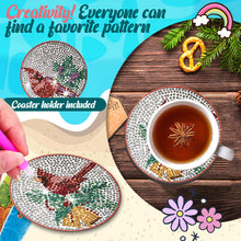 Load image into Gallery viewer, 10PCS Diamond Painting Art Coaster Kit Santa Christmas Christmas Gifts Cardinals