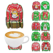 Load image into Gallery viewer, 10PCS Diamond Painting Art Coaster Kit Santa Christmas Christmas Gifts Cardinals