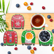 Load image into Gallery viewer, 10PCS Diamond Painting Art Coaster Kit Santa Christmas Christmas Gifts Cardinals