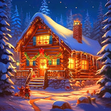Load image into Gallery viewer, Diamond Painting - Full Round - Christmas snow house (40*40CM)