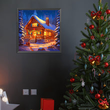 Load image into Gallery viewer, Diamond Painting - Full Round - Christmas snow house (40*40CM)