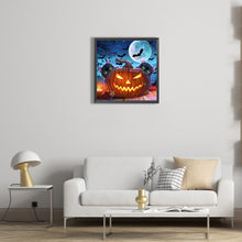 Load image into Gallery viewer, Diamond Painting - Full Round - halloween pumpkin black cat (40*40CM)