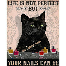 Load image into Gallery viewer, Diamond Painting - Full Square - Black Cat Retro Illustrated (40*50CM)