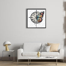 Load image into Gallery viewer, Diamond Painting - Partial Special Shaped - butterfly clock (30*30CM)