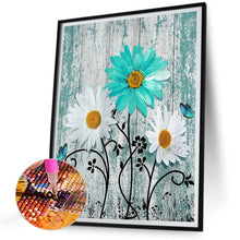 Load image into Gallery viewer, Diamond Painting - Full Round - Flowers on wooden board background (30*40CM)