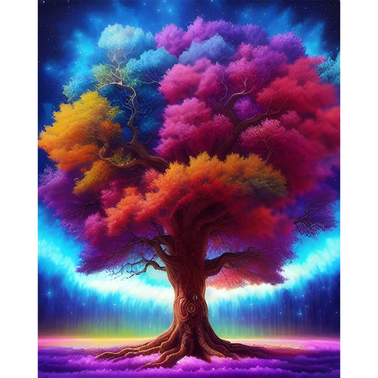 AB Diamond Painting - Full Round - four seasons tree (40*50CM)