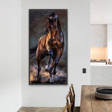 Load image into Gallery viewer, AB Diamond Painting - Full Square - dark horse running (40*80CM)