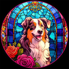 Load image into Gallery viewer, Diamond Painting - Full Round - stained glass dog (30*30CM)