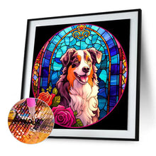 Load image into Gallery viewer, Diamond Painting - Full Round - stained glass dog (30*30CM)