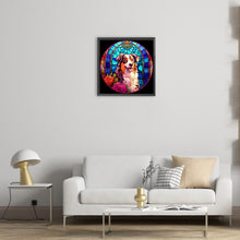 Load image into Gallery viewer, Diamond Painting - Full Round - stained glass dog (30*30CM)