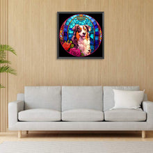 Load image into Gallery viewer, Diamond Painting - Full Round - stained glass dog (30*30CM)