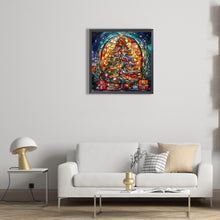 Load image into Gallery viewer, Diamond Painting - Full Round - Christmas tree glass painting (30*30CM)