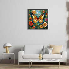 Load image into Gallery viewer, Diamond Painting - Full Round - Garden Butterfly Glass Painting (30*30CM)