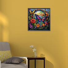 Load image into Gallery viewer, Diamond Painting - Full Round - Garden Butterfly Glass Painting (30*30CM)