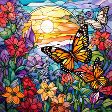Load image into Gallery viewer, Diamond Painting - Full Round - Garden Butterfly Glass Painting (30*30CM)