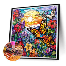 Load image into Gallery viewer, Diamond Painting - Full Round - Garden Butterfly Glass Painting (30*30CM)