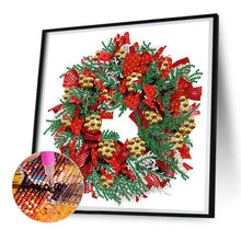 Load image into Gallery viewer, Diamond Painting - Partial Special Shaped - Christmas wreath (30*30CM)