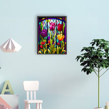 Load image into Gallery viewer, Diamond Painting - Full Round - stained glass tulips (30*40CM)