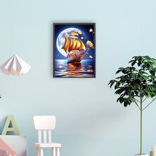 Load image into Gallery viewer, Diamond Painting - Full Round - pink rose boat (30*40CM)