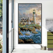 Load image into Gallery viewer, Diamond Painting - Full Round - seaside lighthouse (40*70CM)