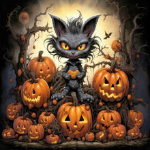 Load image into Gallery viewer, Diamond Painting - Full Round - Halloween scary pumpkin (30*30CM)
