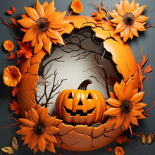 Load image into Gallery viewer, Diamond Painting - Full Round - Halloween scary pumpkin (30*30CM)