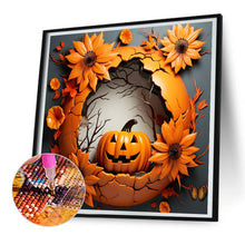 Load image into Gallery viewer, Diamond Painting - Full Round - Halloween scary pumpkin (30*30CM)