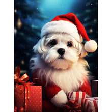 Load image into Gallery viewer, Diamond Painting - Full Round - Christmas dog (30*40CM)