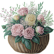 Load image into Gallery viewer, Diamond Painting - Partial Special Shaped - basket bouquet (30*30CM)