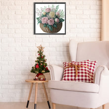 Load image into Gallery viewer, Diamond Painting - Partial Special Shaped - basket bouquet (30*30CM)