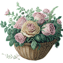 Load image into Gallery viewer, Diamond Painting - Partial Special Shaped - basket bouquet (30*30CM)