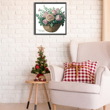 Load image into Gallery viewer, Diamond Painting - Partial Special Shaped - basket bouquet (30*30CM)