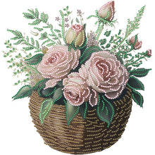 Load image into Gallery viewer, Diamond Painting - Partial Special Shaped - basket bouquet (30*30CM)