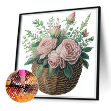 Load image into Gallery viewer, Diamond Painting - Partial Special Shaped - basket bouquet (30*30CM)