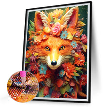 Load image into Gallery viewer, Diamond Painting - Full Round - fox and flower (30*40CM)