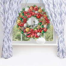 Load image into Gallery viewer, Special Shaped Crystal Painting Wreath Christmas for Home Window Door Decor Gift