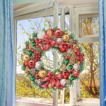 Load image into Gallery viewer, Special Shaped Crystal Painting Wreath Christmas for Home Window Door Decor Gift