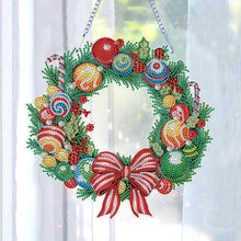 Load image into Gallery viewer, Special Shaped Crystal Painting Wreath Christmas for Home Window Door Decor Gift