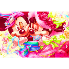 Load image into Gallery viewer, 2pcs Diamond Painting Set - Mickey and Minnie smile happily (60*40CM)