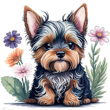 Load image into Gallery viewer, Diamond Painting - Full Round - Yorkshire puppy (30*30CM)