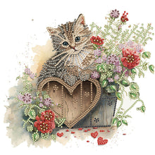 Load image into Gallery viewer, Diamond Painting - Partial Special Shaped - kitten (30*30CM)