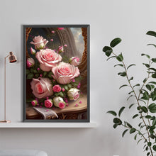 Load image into Gallery viewer, Diamond Painting - Full Round - Pink Rose (40*60CM)