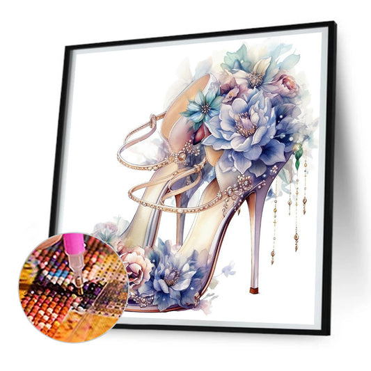 Diamond Painting - Full Round - flower high heels (30*30CM)